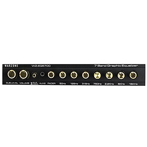Warzone EQ6700 1/2 Din 7 Band Car Audio Equalizer EQ w/Front, Rear + Sub Output, Up to 7V RMS of Output, Gold-Plated RCA connectors for Best Audio Output for Car, Boat, RV, RTV, Motorcycle Warzone EQ6700 1/2 Din 7 Band Car Audio Equalizer EQ w/Front, Rear + Sub Output, Up to 7V RMS of Output, Gold-Plated RCA connectors for Best Audio Output for Car, Boat, RV, RTV, Motorcycle